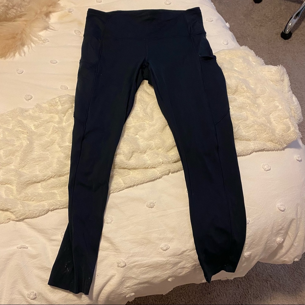 Navy Lulu lemon align high rise pant with pockets 25”
